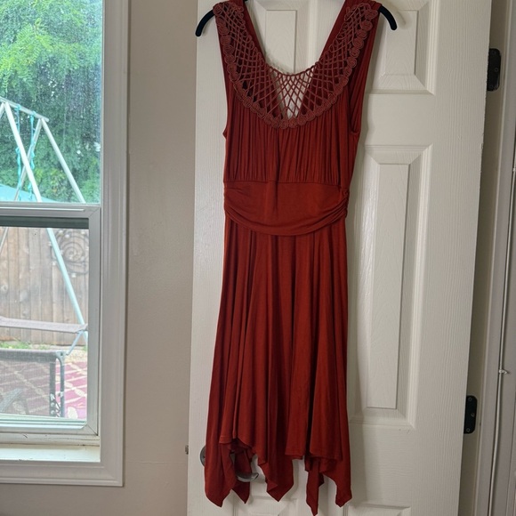 Arden B Elegant Rust Dress - Picture 2 of 4